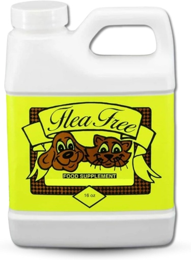 [BRSROBIDOQHBUF37] Flea Free Food Supplement for Natural Pet Products - Natural Flea and Tick Prevention for Dogs and Cats - Pure Multivitamin for Small & Large Dogs - Organic Vitamin Supplement Formula Feeding (16 oz)