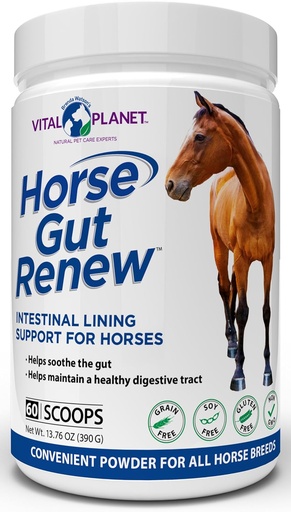 [BRSW2ZYRAABQAAA4] Vital Planet - Horse Gut Renew Intestinal Lining Support for Horses 13.76oz, 60 Scoop