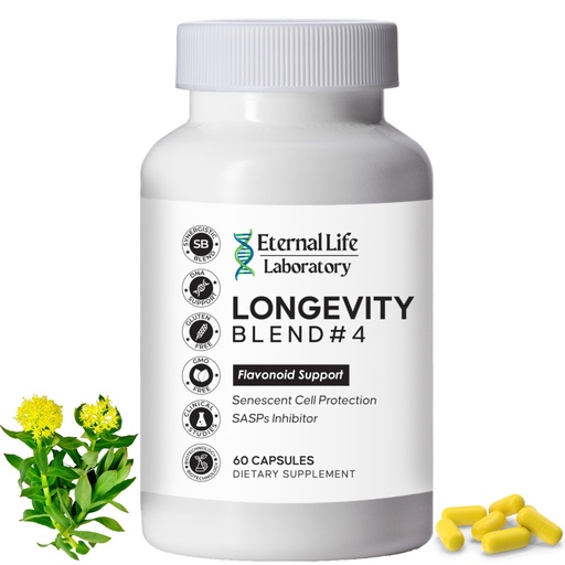 [BRSROHY6PMFAE23J] Quercitin, Rhodiola Rosea, Luteolin and Rutin Longevity Blend #4 Anti-Aging Supplement for Cellular Defense with Immunity and Energy Support, Antioxidants