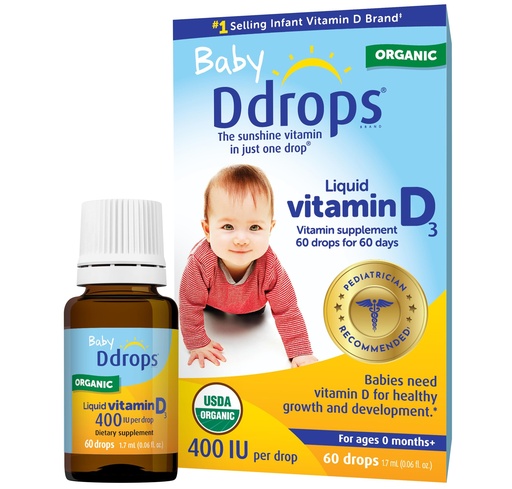 [BRSWIEL4CIDWEDIZ] Ddrops Baby 400 IU, Vitamin D, 60 Drops 1.7mL (0.06 Fl. Oz (Pack of 1))