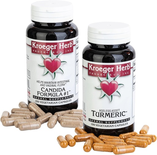 [BRSRAAIDCQIB6D37] Kroeger Herb Products Candida #1 and Turmeric Bundle