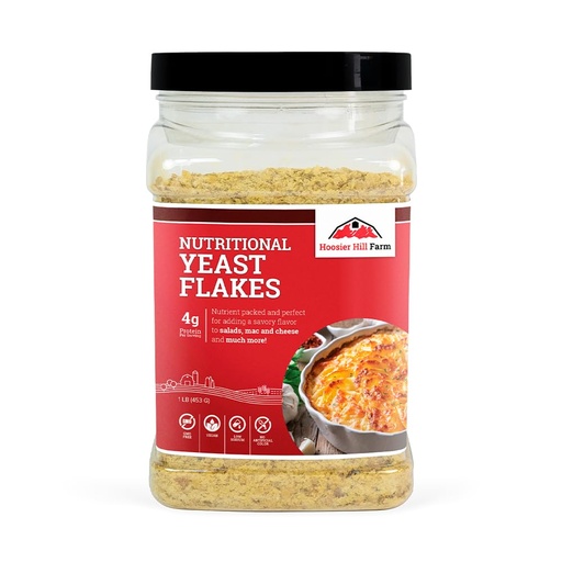 [BRSWI2QQAUPBY2TK] Hoosier Hill Farm Nutritional Yeast Flakes, 1LB (Pack of 1)