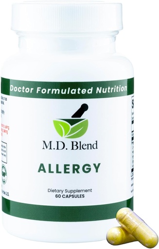 [BRSROBD5BANRUADZ] Allergy - Comprehensive Support for Seasonal Allergies & Respiratory Wellness - Natural Ingredients - Quercetin, Nettle Root, Bromelain, N-Acetyl L-Cysteine - 60 Capsules