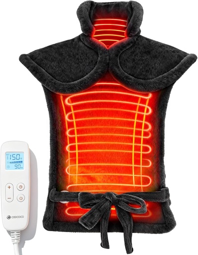 [BRSRAYYQA4FAGFLO] CooCoCo Heating Pad for Neck and Shoulders and Back, FSA Eligible Heat Pad for Back Pain Relief, Christmas Gifts for Women Men Mom Dad, 6 Heat Settings 3 Timers Auto-Off, 24"x37", ETL Certified