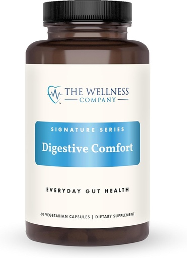 [BRSROHANAV7Q4EL4] The Wellness Company Digestive Comfort - Bloat & Gas Relief, Anti-Heart Burn, IBS, Fast Acting, Gut Health - 5 Enzymes, Peppermint & Ginger Root | 60ct (1 Month Supply)