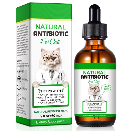 [BRSRAGI2BYMRYGQV] VOSIFSDIY Cat Antibiotics, Antibiotics for Cats, Natural Cat Antibiotics Multivitamin Herbal Supplements 60ml