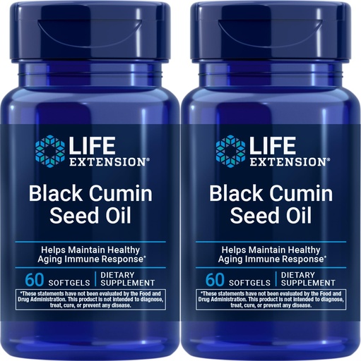 [BRSWECQQDEBREFLG] Life Extension Black Cumin Seed Oil, 60 softgels (Pack of 2)