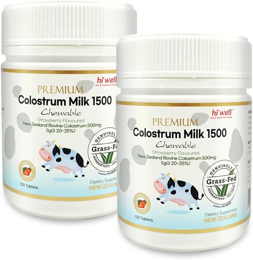 [BRSWEC3YBNYGK3TF] Hi Well Premium Grass-Fed Colostrum1500 120Tablets (2)