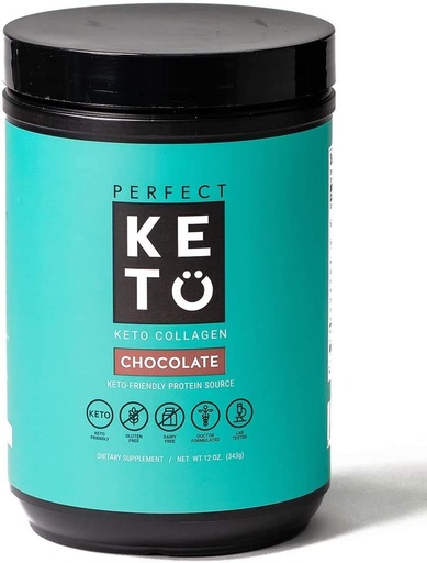 [BRSWGFQFO4CQIEQ4] Perfect Keto Collagen Protein Powder with MCT Oil - Grassfed, GF, Multi Supplement, Best for Ketogenic Diets, Use as Keto Creamer, in Coffee and Shakes for Women & Men