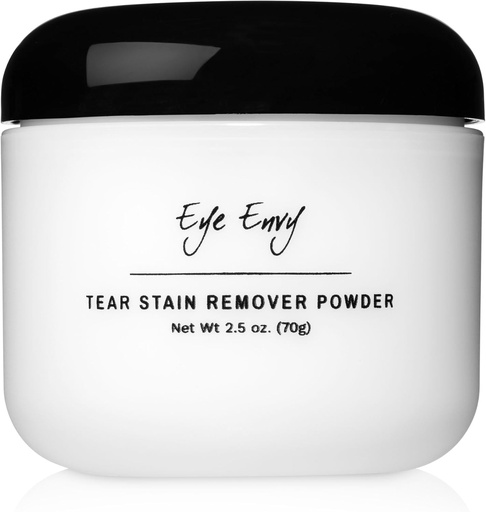 [BRSWIYY3BJYWC3Y5] Eye Envy Tear Stain Remover Powder for Dogs and Cats. 100% Natural, Safe. Apply Around Eyes. Absorbs and Repels Tears. Keeps Area Dry. Treats The Cause of Staining. Made in The USA (2.5 oz)