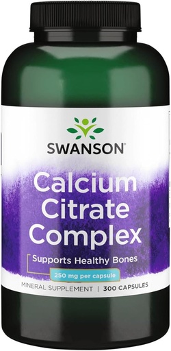 [BRSWIY36BR7GADY3] Swanson Calcium Citrate Complex Muscle Bone Health Support Mineral Supplement 300 Capsules