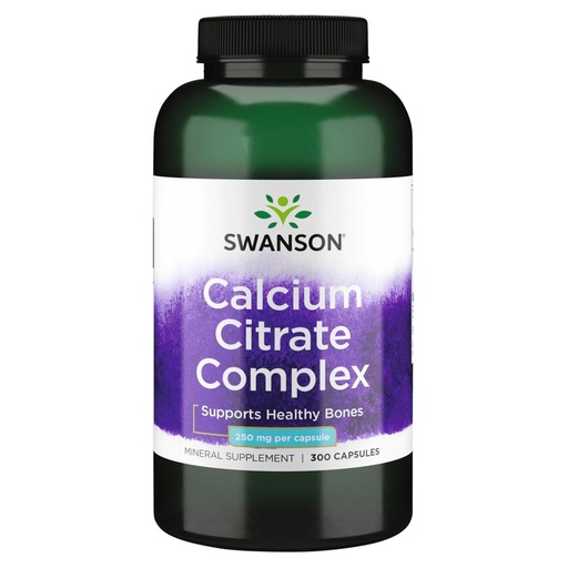 [BRSWIY36BR7GADY3] Swanson Calcium Citrate Complex Muscle Bone Health Support Mineral Supplement 300 Capsules