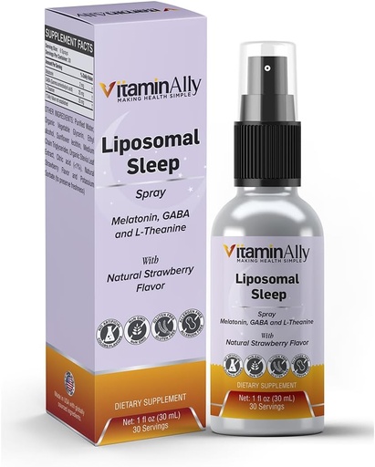 [BRSROHD2CEPW23LZ] Liposomal Liquid Sleep Spray | Relaxation and Sleep Support | Vegan | Non-GMO | Sugar Free | Gluten Free | 30 Day Supply