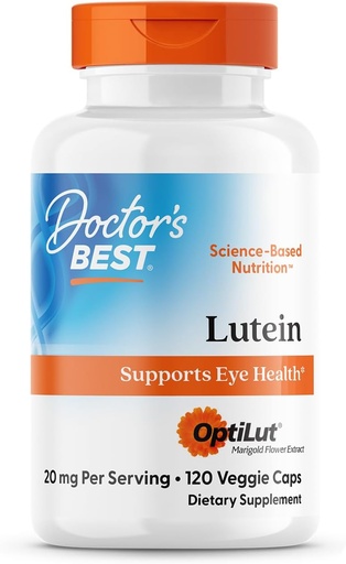 [BRSWIYQHCEIAAFA5] Doctores Mejor Lutein con OptiLut, apoya la salud de los ojos, no GMO, libre de gluten, soy libre, vegano 120 Veggie Caps