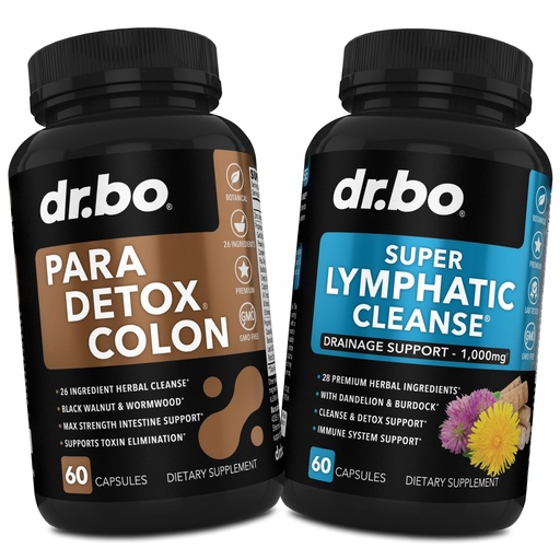 [BRSRAEI5OZ4BGEI6] DR. BO Colon Cleanse Pills Body Detox & Lymphatic Drainage - Intestinal Guard Cleanser for Stomach Gut & Lymph Support Supplements Pills - Lymphatic Support Lymph Node Detox Cleanse System Drainage