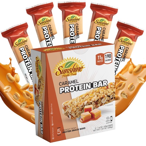 [BRSRAGL3A4NW23LF] Gluten free Protein Bars, 5 Caramel Healthy Protein Bars for Active Lifestyles, Ideal Protein Bars for Mealاستبدالment, perfect High Protein Bars for Muscle Recovery, and Sustained Energy