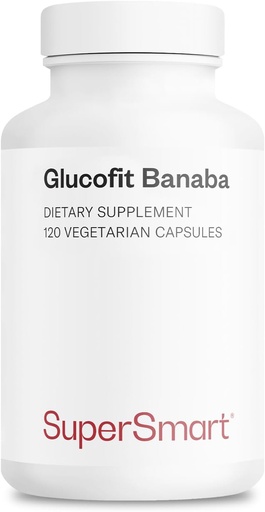 [BRSWGYAKOAJQO3A7] Supersmart - Glucofit 5.3mg per Day (Patented & High Strength) - 18% Corosolic Acid Banaba Leaf Extract Supplement | Non-GMO & Gluten Free - 100 Softgels