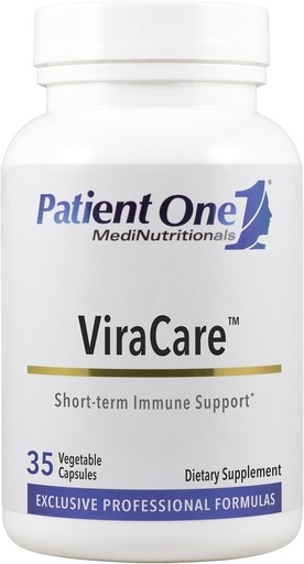 [BRSWGZIHAAFGO3Q2] Patient One ViraCare | Supplement for Fast-Acting Immune and Respiratory Support | with Echinacea, Andrographis, Elderberry, Astragalus | 35 Capsules