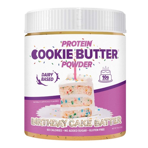 [BRSWYFIOAUIWK3IU] Flexible Ernährung Lifestyle Whey Protein Cookie Butter Pulver - Geburtstag Kuchen Batter | Keto-Friendly, Low Carb, keine hinzugefügt Zucker, Gluten-Free | Einfach zu mischen, backen und verbreiten | 7.9oz