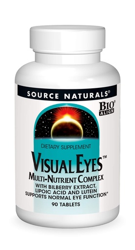[BRSWIYT3OMAG22TE] Source Naturals Visual Eyes Dietary Supplement - Multi-Nutrient Complex with Bilberry Extract, Lipoic Acid and Lutein - 90 Tablets