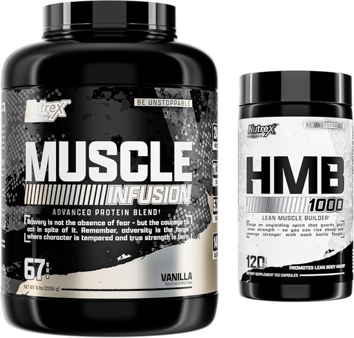 [BRSROCA2AQNWKADZ] Nutrex forskning Whey Protein pulver, Vanilla HMB 1000 MG | Støtter muskelgjenvinning,