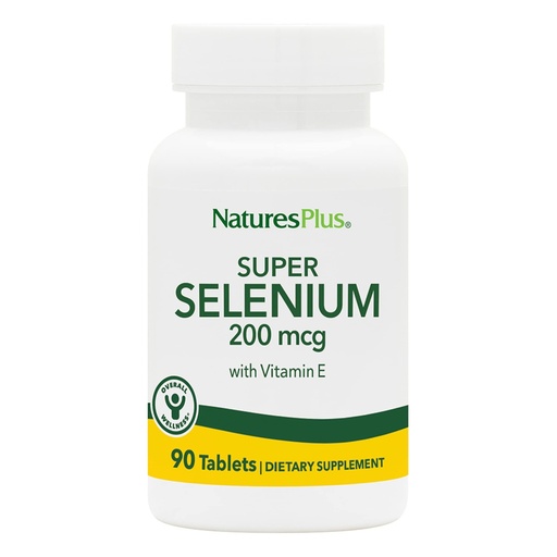 [BRSWIYTYO4AGACTY] NaturesPlus Super Selenium Complex - 200 mcg, 90 Vegetarian Tablets - Essential Mineral Supplement with Vitamin E - Promotes Healthy Thyroid - Antioxidant - Gluten-Free - 90 Servings