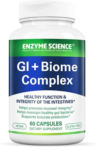 [BRSRAZINDIGQ4YLO] Enzyme Science GI + Biome Complex, Prebiotics for Gut Health and Intestinal Balance, 60 Capsules (30 Servings)