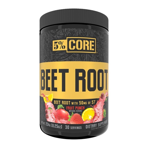 [BRSW2AIDOUBWY2TV] 5% Nutrition Organic Core Beet Root | Nitric Oxide Beet Root Powder Pre Workout Additive | 6000mg Extract | Vegan & Keto | 30 Servings (Fruit Punch)