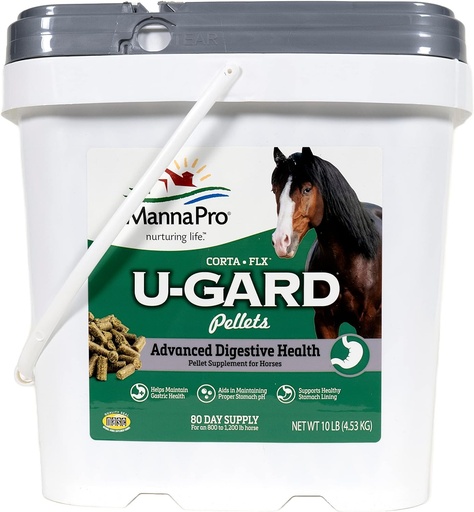[BRSWIYY7OUBGO2Y7] Corta-Flx U-Gard Pellets - Equine Digestive Supplement to Maintain Gastric Health - Helps Prevent Ulcer Formation - 10 LB
