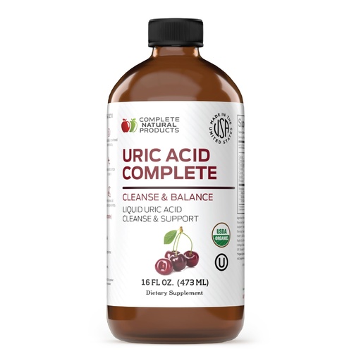 [BRSROZYLAENQ4FLL] Complete Natural Products Uric Acid Complete - 16oz Liquid Supplement to Support Uric Acid Cleanse, Kidney Health & Circulation with Apple Cider Vinegar, Tart Cherry, & Beet Root.