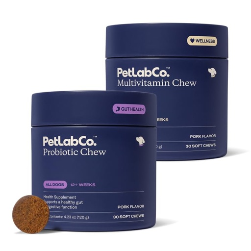 [BRSRMYACBMPAKDTD] PetLab Co. – Multi-Vitamin & Dog Probiotic Bundle: Chewable Multivitamins for Dogs Support Health & Dog Probiotics to Support Itchy Skin, Occasional Loose Stools, and Healthy Yeast Production