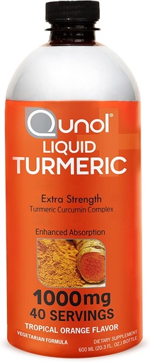 [BRSWG2Y5OV6RUYLG] Qunol Liquid Turmeric Curcumin with Black Pepper 1000 Milligram, Supports Healthy Inflammation Response and Joint Support, Dietary Supplement, Extra Strength, 40 Servings, 20.3 fl oz (pack of 1)