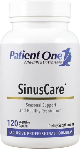 [BRSRMFQ5CUJRQDQV] Paciente One SinusCare | Suplemento para apoiar Sinus saudable, Nasal, Pulmón e Función Respiratoria * | con NAC, Quercetina e máis | 120 cápsulas