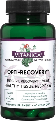[BRSWIYQKB5YRQGDE] Vitanica Opti-Recovery, Pre & Post Surgery Support, Wound Care, BBL, Tummy Tuck, C Section & Postpartum Vitamin Essentials Healing Support, Scar, Shoulder, Hysterectomy, Breast & Lipo, Vegan, 60 Caps