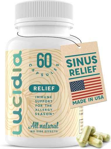 [BRSWIBYGBICAOFI7] Lucidia Non-Drowsy Алергія і Hay Fever Підтримка для Синус здоров'я з Quercetin NAC і Sting ttles Histamine Block Artemis Therapeutics