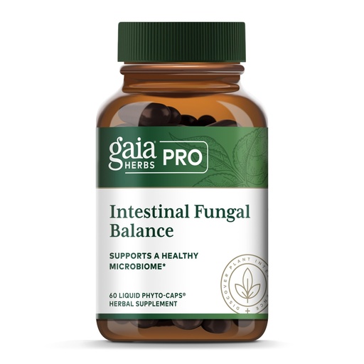 [BRSRMBQECBYAAAL6] GAIA HERBS PRO Intestinal Fungal Balance - Digestion Support Supplement* - Cleanse Support Supplement* with Holy Basil Leaf, Cinnamon Bark & Oregon Grape Root - 60 Liquid Phyto-Caps (60 Servings)