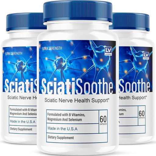 [BRSRAAQ3AEFAOYL7] LIVORKA (3 Pack) Sciatisoothe - Sciatisoothe Supplement, Sciati Soothe, Sciatisoothe Vitamins, Sciatisooth, Sciati Soothe Supplement, Sciati Soothe Capsules, Sciatic Sooth, 180 Capsules for 3 Months