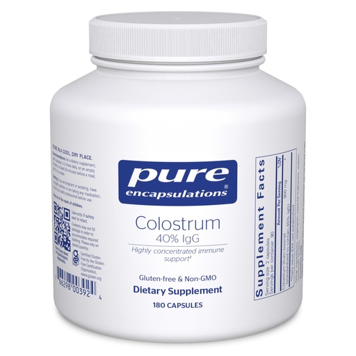 [BRSWIYQ7DIPQAFLC] Pure Encapsulations Colostrum | 40% IgG Highly Concentrated Immune Support | 180 Capsules