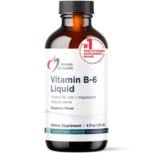 [BRSWIYQEB5YGKYLC] Designs for Health Vitamin B6 Liquid - 50mg B6 with Magnesium Chelate + Zinc Supplement - Absorbs Easily + Great Tasting Raspberry Flavor (24 Servings / 4 Fl Oz)