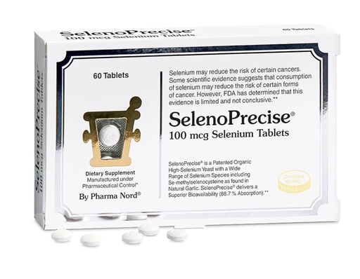 [BRSWYZDQBUOQOA33] Pharma Nord SelenoPrecise Selenium 100 mcg – Thyroid, Immune & Antioxidant Support, Guaranteed High Absorption, Non-GMO, Gluten-Free, 60 Tablets