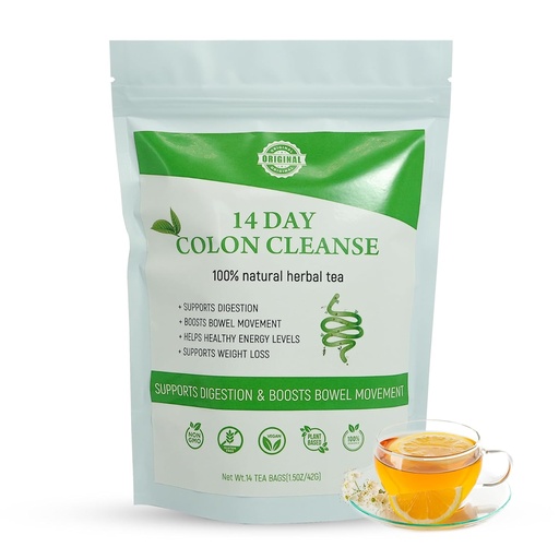 [BRSRAH3YDEOQADLB] Laicuherb Organic 14 diena Colon Cleanse arbata kūno Cleanse & Detox, Natural Colon Detox arbata su žolinis mišiniai vyrams & Moterys Digistive Health & Gental Gut Cleanse, Kofeinas nemokamai