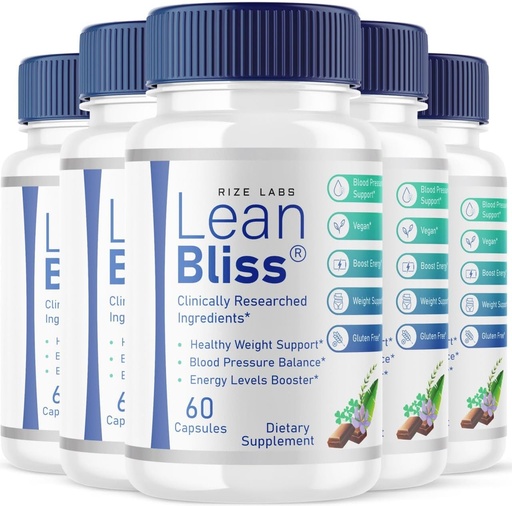 [BRSROHAYC4FRSYDB] (5 Pack) Lean Bliss Weight Loss Pills, Lean Bliss Fat Burning Formula, LeanBliss Advanced Metabolism Capsules For Natural Weight Management & Blood Support, LeanBliss Dietary Supplement (300 Capsules)