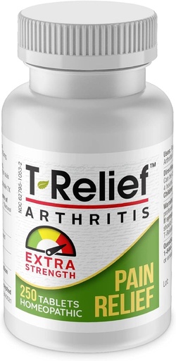 [BRSW2AAYPIPROFLD] T-Relief Extra Strength Arthritis Arnica +12 Relieving Natural Medicines Help Ease Soreness Stiffness Aches & Pains Naturally for Women & Men - 250 Tablets