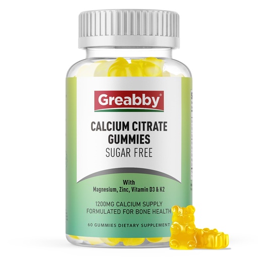 [BRSRAYYYDMPQ2ETB] Calcium Citrate Gummies 1200 mg for Women & Kids, Sugar Free Calcium Supplement with Vitamin D3, K2, Magnesium, Zinc, Bone Support for Adults & Elders, Natural Pineapple Flavor, 60 Gummies