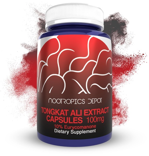 [BRSWY2QOCR7G223B] Nootropics Depot Tongkat Ali Extract Capsules | 100mg | 60 Count | 10% Eurycomanone by HPTLC | Eurycoma longifolia Root Extract