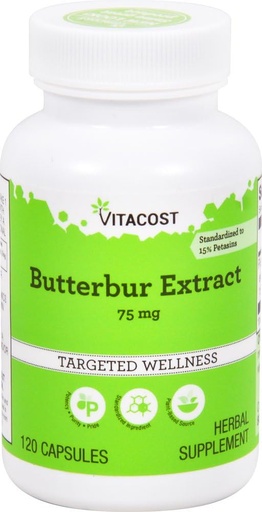 [BRSWIZT7BICGGFLA] Vitacost Butterbur Extract - Standardized - 75 mg - 120 Capsules