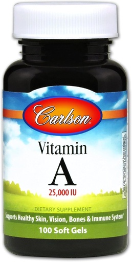 [BRSWECQ2B4NQK2DO] Carlson Laboratories - Vitamin A, 25,000 IU, 100 softgels