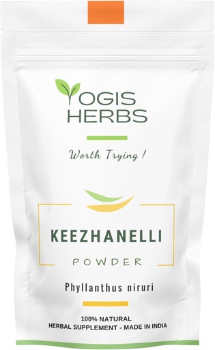 [BRSRAGTRA4NREGTK] YOGIS HERBS Keezhanelli Powder (Phyllanthus Niruri) | Chanca Piedra Stone Breaker – Liver, Kidney & Gallbladder Support– Fresh & Pure Herbal Supplement (8 oz)