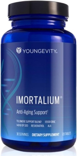 [BRSWIGQEBIOWY2YZ] Youngevity Imortalium® - Anti-Aging Telomere Health, Fucoxanthin, Carotenoid Blend, Fucoidan Blend, MSM, Glutathione, Skin Rejuvinating Blend + 12 Whole Foods 120 Tablets (Pack of 1)