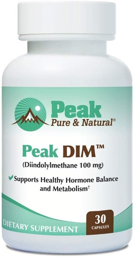 [BRSWYHY2DIAQ2ELD] Peak Pure & Natural Peak DIM - Support Healthy Hormone & Estrogen Balance - Metabolism Support Supplement | 100mg - 30 Capsules